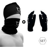 Tape Design Winterset-beanie&gloves&neckwarmer Muts Zwart S-M