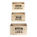 SET The Home deco Factory SET 3 CAJAS MADERA "HOME"
