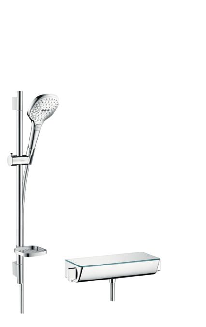 Hansgrohe Raindance Select E 120 / Ecostat Select douchecombinatie 65 cm - chroom/wit