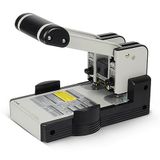 Carl MFG Heavy-Duty Punch, 2-gat, 6 mm, 100 vel capaciteit, zilver/blauw (CUI62100)
