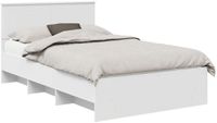 vidaXL Bedframe met hoofdeinde Wit 137 x 203 cm Bewerkt hout