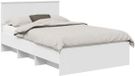 vidaXL Bedframe met hoofdeinde Wit 137 x 203 cm Bewerkt hout