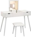Bolt Edge Luxe Kaptafel - Met Spiegel - Wit