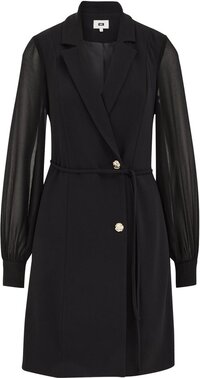 WE Fashion Dames blazerjurk Zwart Maat M