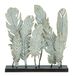 Deco 79 Metalen vogelveren sculptuur, 20 "x 5" x 21", grijs
