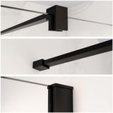 FortiFura Galeria profielset - 200cm + stabilisatiestang - 120cm - mat zwart