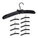 Relaxdays Kleerhanger satijn, pak van 10, zacht gevoerd, 360 ° draaibare haak, decoratieve strik, 38 cm, zwart, 10 stuks