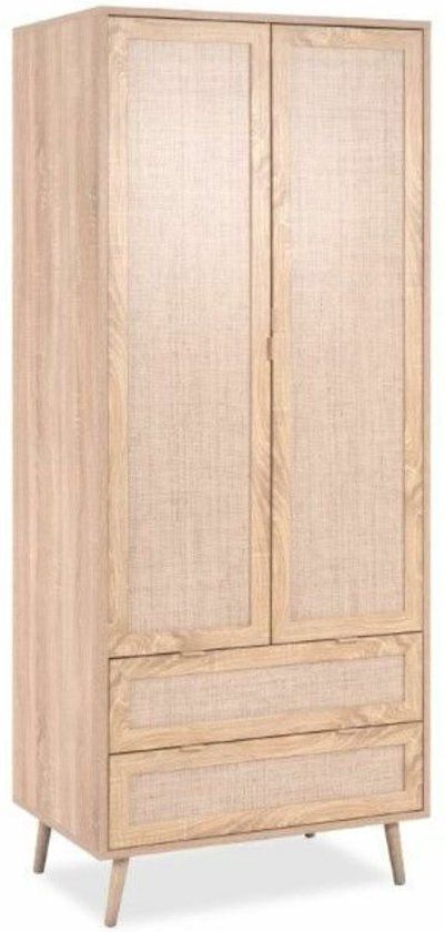 Finori Bali - Kast - 2-deurs - Eiken/Riet Decor