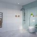FortiFura Galeria Inloopdouche - Mat Glas - 40x200cm - 8mm - Nano - Blind Inbouw Profiel