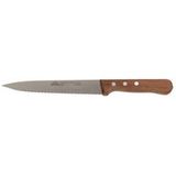 Stubai Couteau de cuisine avec manche en bois et lame crantée en acier inoxydable au chrome-molybdène, spécialement durci, 160 mm