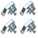HT Components Achterste Bevestigingsplaat Voor T2-pedaalplaatje Zilver