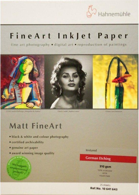 Hahnemuhle G.Etching 310g/m² A4 25 vel - P14050/25