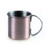 Lacor - 62184 Moscow Mule Mok, cocktailbeker, Moscow Mule cocktail, ergonomische handgreep, vintage design, matte koperen coating, roestvrij staal 18/10, 480 ml