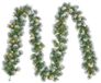 Bellatio Decorations Belatio Decorations Dennenslinger - groen - frosted - met lichtjes