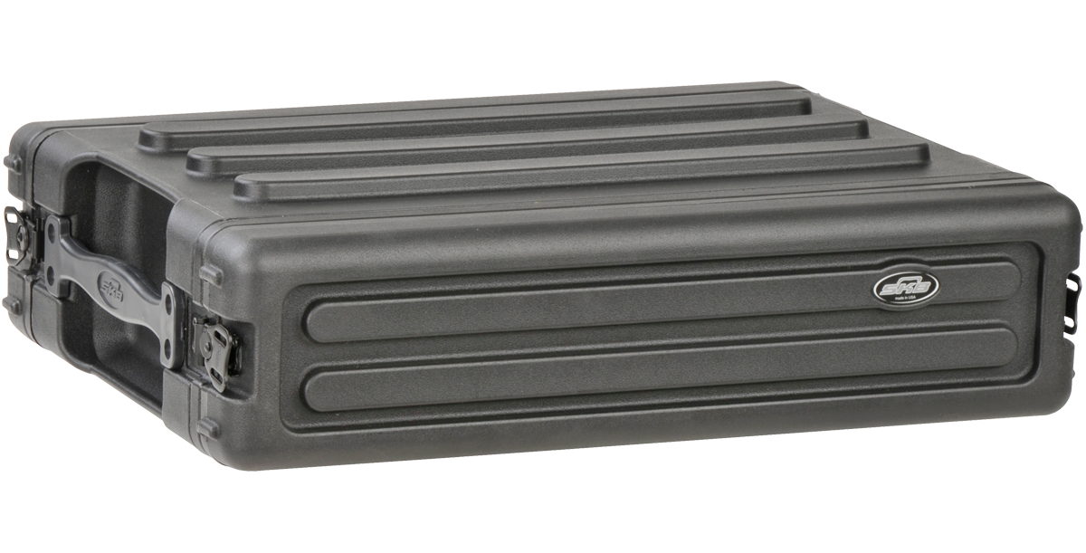 SKB Roto-Molded 2U Shallow Rack - Zwart