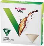 HARIO V60 Filterpapier - 01 Size - 40 stuks - Bruin