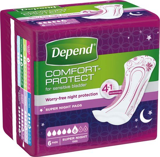 Depend Incontinentie Verband Super Plus - 6 stuks