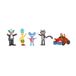 The Simpsons JAKKS Pacific Krusty Cast actiefiguren in 6,35 cm schaal multipack inclusief Krusty, Mojo, Itchy, Scratchy en Sideshow Mel en Krusty Clownauto