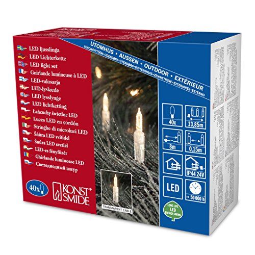 KONSTSMIDE 6004-103 LED mini-lichtketting - 40 warmwitte diodes - transparant