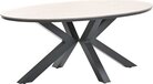 Garden Impressions Edison Oval Dining Table - 180x115cm - Carbon Black/Light Teak