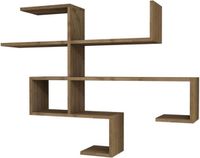 Homemania Wandschap Mild 121,5x22x88,6 cm walnootkleurig