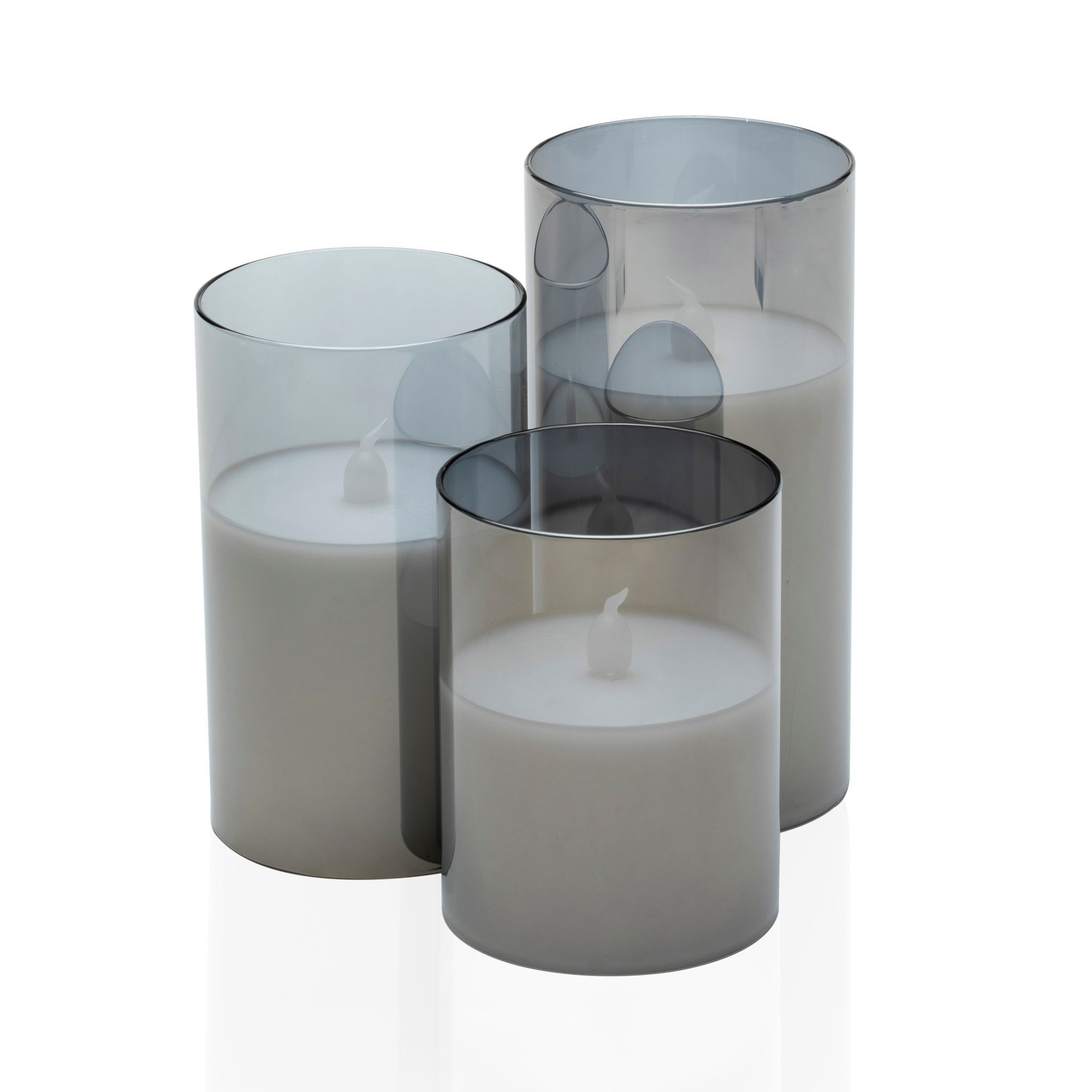 Pauleen 480.26 Classy Smokey Candle 3-delige set - Grijs
