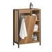 SoBuy Smalle Badkamer Opbergkast, Vrijstaand Slank Badmeubel met Uitneembare Wasmand, 60x30x90 cm, Bruin
