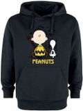 Peanuts Charlie Brown & Snoopy Heren Trui met capuchon - Zwart - S