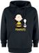Peanuts Charlie Brown & Snoopy Heren Trui met capuchon - Zwart - S