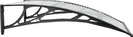 vidaXL Deurluifel 100x75 cm polycarbonaat zwart en transparant