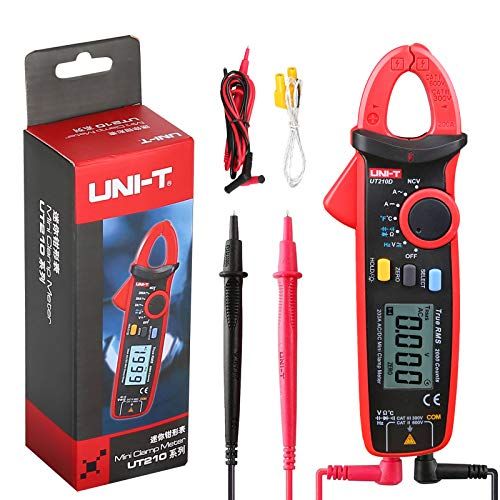 UNI-T UT210D digitale stroommeter AC/DC, meetinstrument voor stroom, spanning, weerstand, capaciteit.