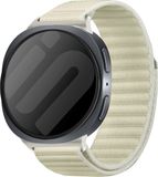 Strap-it Wave nylon bandje met klittenbandsluiting geschikt voor Samsung Galaxy Watch 9 (40/44mm) / Watch 8 (40/44mm) / 8 Classic (46mm) - sterrenlicht / starlight