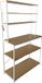 Merkloos Relaxdays Keukenrek met 6 legplanken, werkblad en magnetronrek, 167 x 100 x 40 cm, naturel/wit