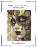 Golden Mosaic Fantasy Woman Cross Stitch Pattern