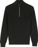 Baileys Heren Trui Ribgebreid Katoenen Pullover Donkergroen