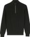 Baileys Heren Trui Ribgebreid Katoenen Pullover Donkergroen