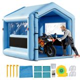 Icecat Cabine de pulvérisation gonflable, 3x2,5x2,5 mètres, ventilateur 550W, filtres, bleu