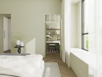 Vente-unique Bovenraam atelierstijl in poedergecoat aluminium - Wit - B73 x H40 cm - BAYVIEW