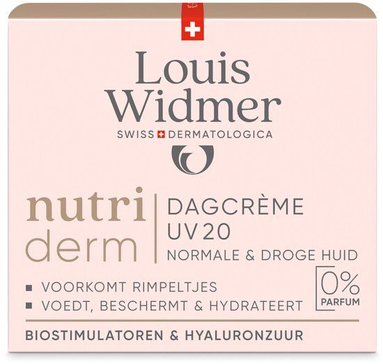 Louis Widmer Nutriderm Dagcrème UV 20 Parfumvrij - 50 ml