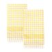 Talking Tables 2 x gele gingham keuken theedoeken tafellinnen stoffen vaatdoeken grote geruite doek servetten absorberend duurzaam zacht katoen sneldrogend eco-verpakking 45 cm x 70 cm