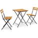 Mobilier de bistro pliant 3 pièces mobilier de jardin bois d'acacia massif