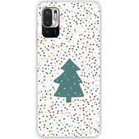 1001 coques Xiaomi Siliconen hoesje compatibel met Xiaomi Redmi Note 10, Xiaomi Redmi Note 10S Kerstboom