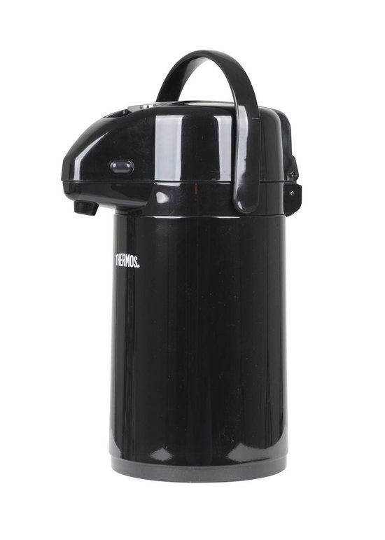 Thermos Pompschenkkan - 1.3L - Zwart - RVS - Thermoskan