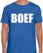 Bellatio Decorations Verkleed T-shirt voor heren - BOEF - blauw - carnaval / foute party XXL
