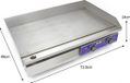 MonsterShop Elektrische bakplaat - rvs - 70cm - olieafvoer & 300°c regelaar
