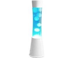 Fisura Lavalamp - Wit/Blauw - 40cm - Met Gloeilamp
