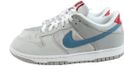 Nike Dunk Low QS HF0391 001 Sneakers Dames Maat 38 Grijs Leer Rubber