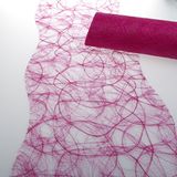 Deko AS GmbH Sizoweb 019-R tafelloper golfsnede roze ca. 25 cm rol 25 meter 64W