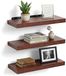 Merkloos / Sans marque Relaxdays Wandplanken, Set van 3, Houtlook, Metaal