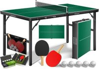 KESSER® Mini Tafeltennistafel 153×76,5 cm – Inklapbaar – Incl. Batjes, Ballen & Net – Pingpongtafel